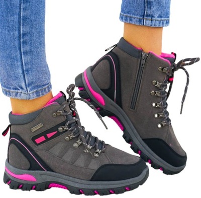 Buty Trekkingowe Trapery Tech Mountain Szare 36