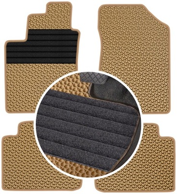 HYUNDAI SONATA V SD 2005-2010 MATS RUBBER FOR CAR EVA BEIGE COLOR  