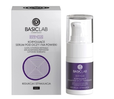 BASICLAB Korygujące serum pod oczy z retinalem 0,03% 15ml