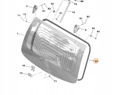 FORRO VENTANAS DE TAPA CITROEN C1 PE 107 B000651380  