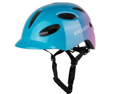 Kask rowerowy - Exclusky - Błękit Fiolet - r. 54-58