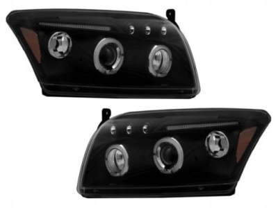 Фари angel eyes black dodge caliber 06-12 фото №1