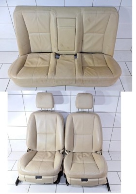 Mercedes s klasa w221 сидіння заднє сидіння комплект шкіра фото №1