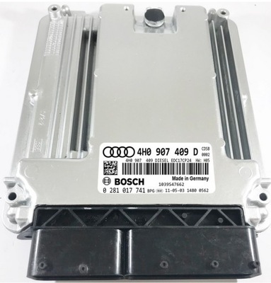 COMPUTADOR ECU AUDI A8 4.2 0281017741 4H0907409D  