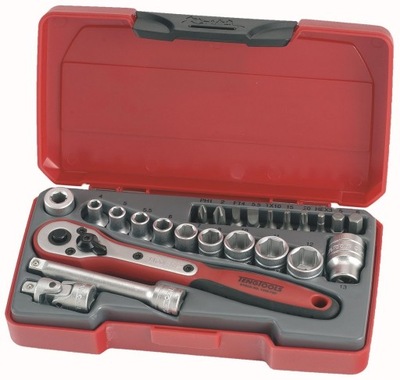 КОМПЛЕКТ КЛЮЧІВ У ПОЛЬЩІ NASADOWYCH Z CHWYTEM KWADRATOWYM 1/4 TENG TOOLS T1424