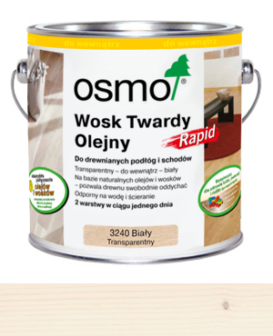 Osmo 3240 Wosk twardy olejny rapid 0,75L Biały