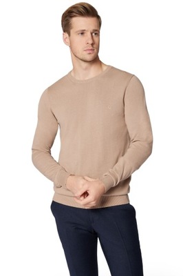Sweter Męski Beżowy Bawełniany Morey Lancerto L