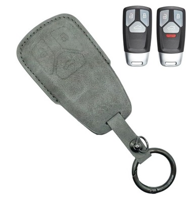 CASE COVER KEYS SMART AUDI A4 A5 B9 RS5 Q7 TT SQ5 SQ7 SQ8 LEATHER KEYRING  