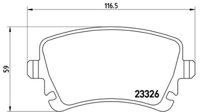 ZAPATAS HAM. PARTE TRASERA VW PHAETON 02- PARTE TRASERA Z CZUJ.  