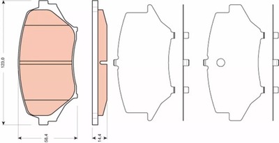 TRINKELĖS HAM. MAZDA MX-5 03.05- TRW GDB3401 KOMPLEKTAS TRINKELIŲ HAMULCOWYCH, 