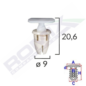 REMACHE MOLDURAS UMBRAL W202 W203 A82026 ROMIX 5SZT  