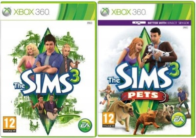 The Sims 3 + The Sims 3 Zwierzaki Pets XBOX 360