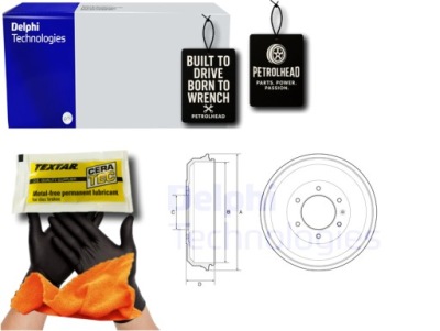 Гальмівні барабани гальмівні 2szt. isuzu rodeo d-max delphi #petrolhead pro+ kit10 фото №1