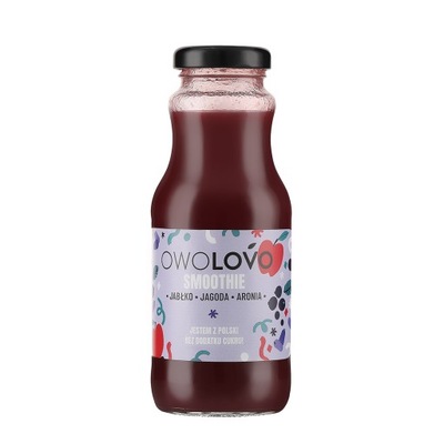 PD Sok Smoothie Jabłko - jagoda - aronia 250ml OWOLOVO