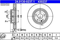 ATE ДИСК ТОРМОЗНОЙ ПЕРЕДНЯЯ 320X30 V MERCEDES A W176 12-/CLA C117