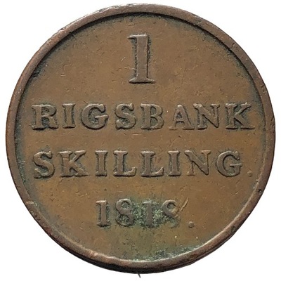 84233. Dania - 1 rigsbankskilling - 1818r.