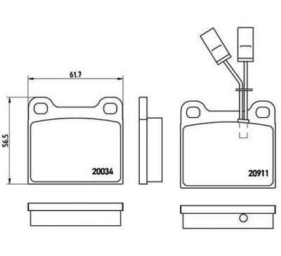 Brembo тормозные колодки тормозные alfa romeo 75 162b_ фото №1