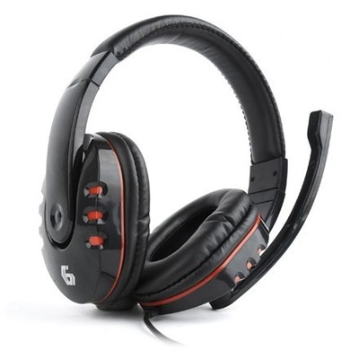 Gembird Glossy Black, Gaming headset with volume c