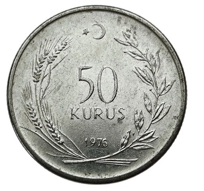 TURCJA 50 KURUS 1976 KOBIETA