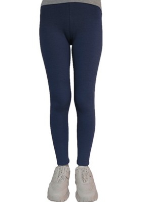 OCIEPLANE GETRY LEGGINSY gładkie JEANS r.152