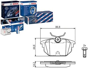 BOSCH JUEGO ZAPATAS DE FRENADO BOS, 0 986 424 5  