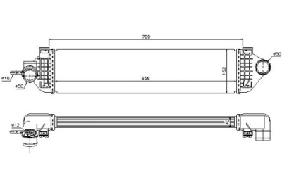 Nissens интеркулер ford c-max 2 1.6 ecoboost dx фото №1
