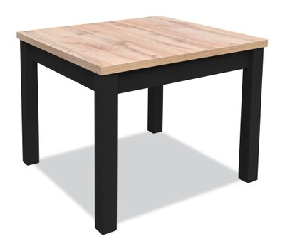 Stół kwadratowy 90x90 wotan rozkładany nogi czarne