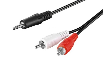 Kabel przejściowy audio AUX jack 3,5 mm cinch 0.5m