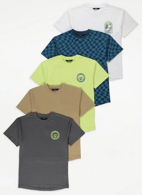 5-pack T-SHIRT SKATE George 7-8L