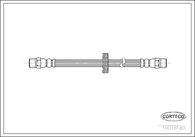 CORTECO ПАТРУБОК ТОРМОЗНОЙ ЗАД VW PASSAT B3 B4