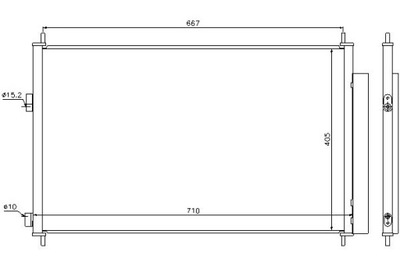 Nissens 940021 конденсатор, кондиционер фото №1