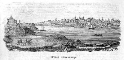 litografia 1841 Widok Warszawy