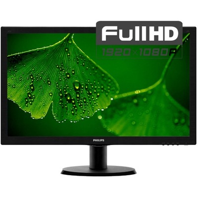 Monitor Philips 243V5L 23,6" FULL HD LED HDMI VGA głośniki czarny