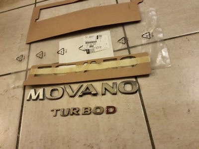 EMBLEMA OPEL MOVANO TURBO D INSCRIPCIÓN TAPA DE MALETERO BORDE  