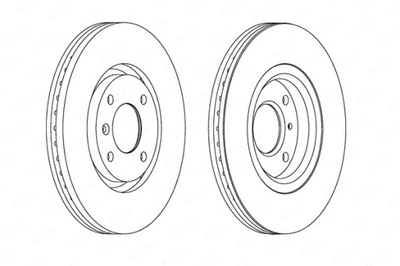 FERODO DISCS BRAKE 2SZT. FRONT DS DS 3 DS 4 CITROEN BERLINGO  