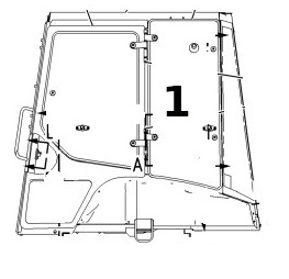 VENTANAS LATERAL PARTE TRASERA PRAWA/LEWA CAT  