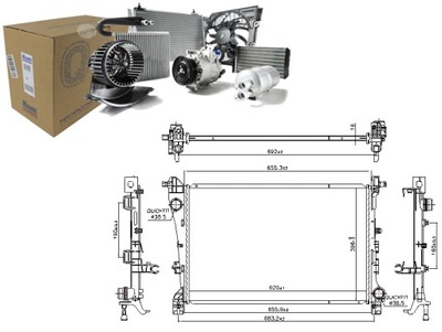 RADUADOR DEL MOTOR DE AGUA FIAT 500L 0.9-1.6D 09.12- NISSENS  