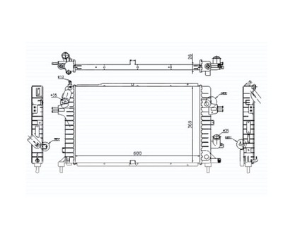 РАДІАТОР OPEL ZAFIRA B 05.05- 1300269 НОВИЙ