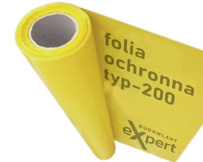 Folia ochronna żółta 0,05 mm 2x5m ochronna budowlana 100m2