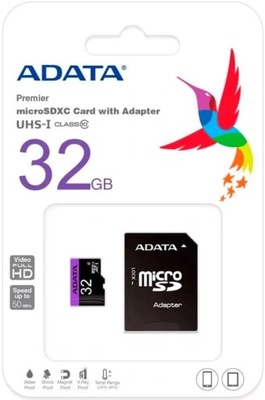 Adata Micro SDHC 32GB Class10 UHS-I + Adapter SD