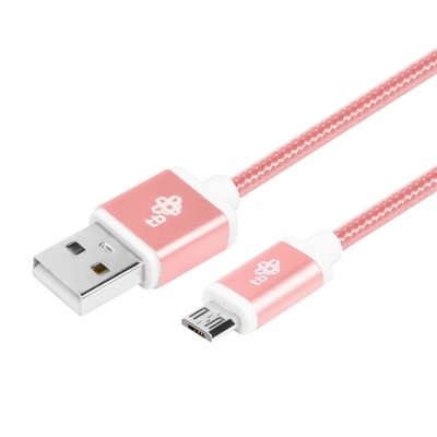 TB KABEL USB - microUSB 1,5M RÓŻOWY