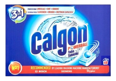 CALGON POWER TABS 48 szt Odkamieniacz w tabletkach do Pralki Tabletki