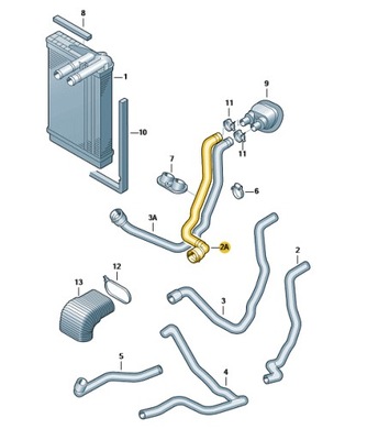 AUDI VOLKSWAGEN CABLE TUBULADURA CALENTADOR 8D0819373N  