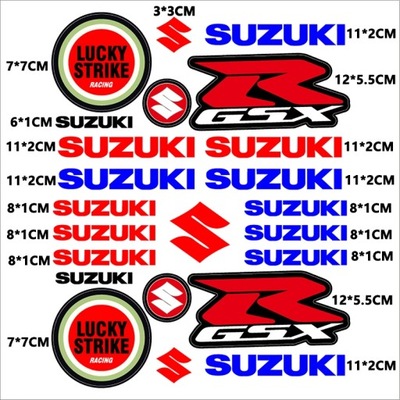 REFLECTORES MOTOCICLETA SUZUKI PEGADURA PEGADURA TANK LOGOTIPO JUEGO CASCO G~20509  