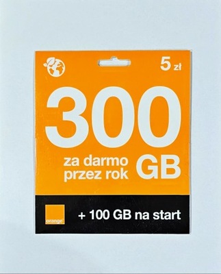 Orange internet na kartę 300GB za darmo przez rok