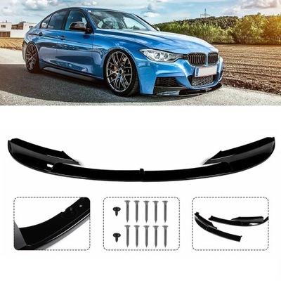 BRIDA DE PARAGOLPES SPLITTER SPOILER BMW F30 2012-2018 M-PAQUETE NEGRO LUSTRE  