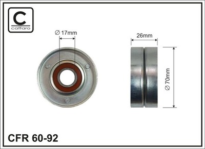 CAFFARO 60-92 ROLLO NAPINACZA, CORREA DE CUÑA MULTICOSTAL  