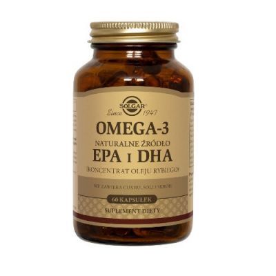 SOLGAR OMEGA-3 Naturalne źródło EPA+DHA 60 kaps