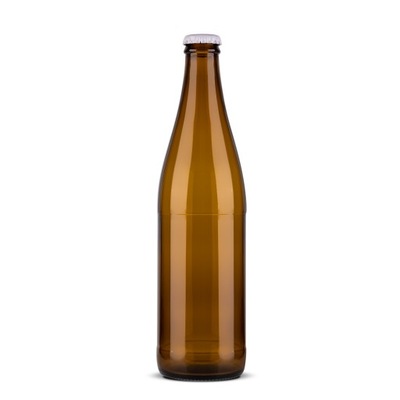 Butelki szklane 500 ml brązowe z kapslami - na piwo, cydr - 20 szt.