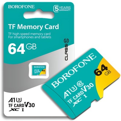 KARTA PAMIĘCI MICROSD 64GB SDXC CLASS10 95MB/s DO TELEFONU KAMERY BOROFONE